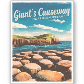 Vintage Travel Giant's Causeway Northern Ireland