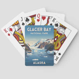 Vintage Travel Glacier Bay National Park Alaska Poker Cards