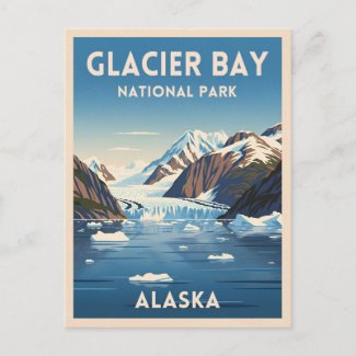 Vintage Travel Glacier Bay National Park Alaska