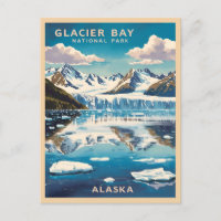 Vintage Travel Glacier Bay National Park Alaska