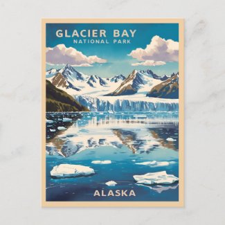 Vintage Travel Glacier Bay National Park Alaska
