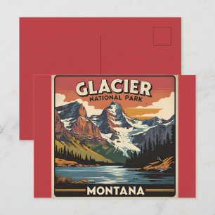 Vintage Travel Glacier National Park Montana Postcard