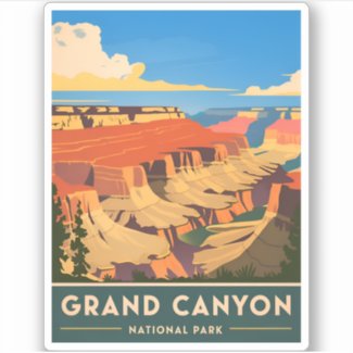 Vintage Travel Grand Canyon National Park Retro