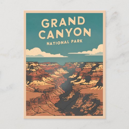 Vintage Travel Grand Canyon Retro Scenic Postcard
