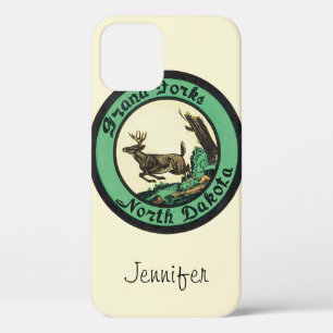 Vintage Travel, Grand Forks, North Dakota iPhone 12 Case