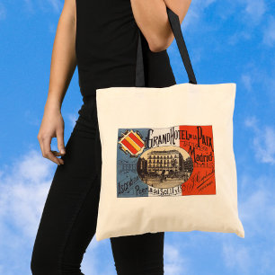 Vintage Travel, Grand Hotel Paix, Madrid, Spain Tote Bag