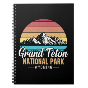 Vintage Travel Grand Teton National Park Wyoming Notebook