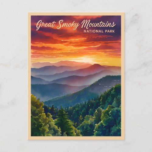 Vintage Travel Great Smoky Mountains National Park Postcard