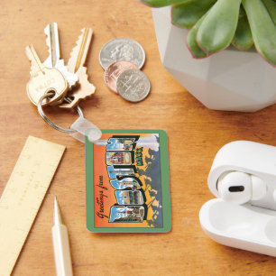 Vintage Travel Greetings from Boston Massachusetts Keychain