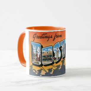 Vintage Travel Greetings from Boston Massachusetts Mug