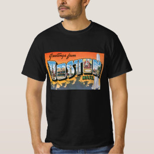Vintage Travel Greetings from Boston Massachusetts T-Shirt