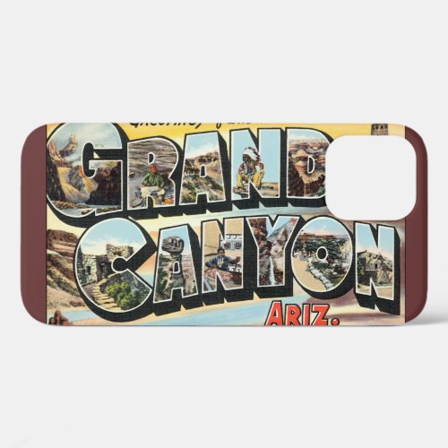 Vintage Travel Greetings from Grand Canyon Arizona iPhone 12 Case