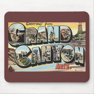 Vintage Travel Greetings from Grand Canyon Arizona Mouse Pad