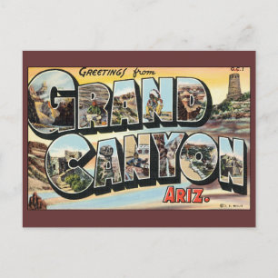 Vintage Travel Greetings from Grand Canyon Arizona Postcard