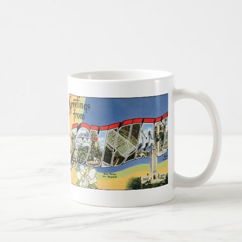 Vintage Travel Greetings From Louisiana Gulf Coffee Mug