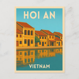 Vintage Travel Hoi An Vietnam Retro Scenic Postcard