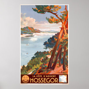 Vintage Travel Hossegor - The French Silver Coast Poster