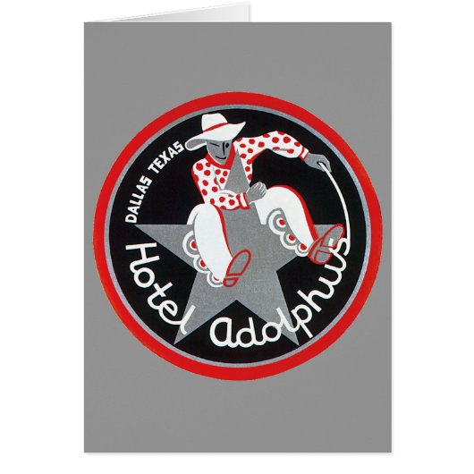 Vintage Travel, Hotel Adolphus in Dallas, Texas (Front)