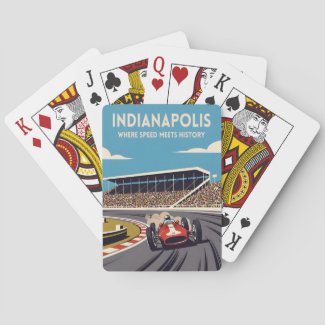 Vintage Travel Indianapolis Indiana Retro Racing