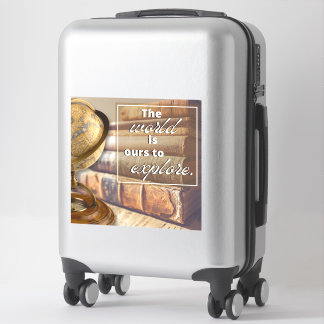 Vintage Travel Inspirational 14"x14" Vinyl Sticker