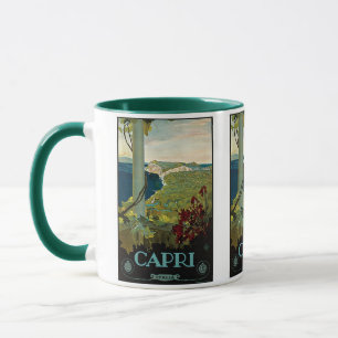 Vintage Travel, Isle of Capri, Italy Italia Coast Mug