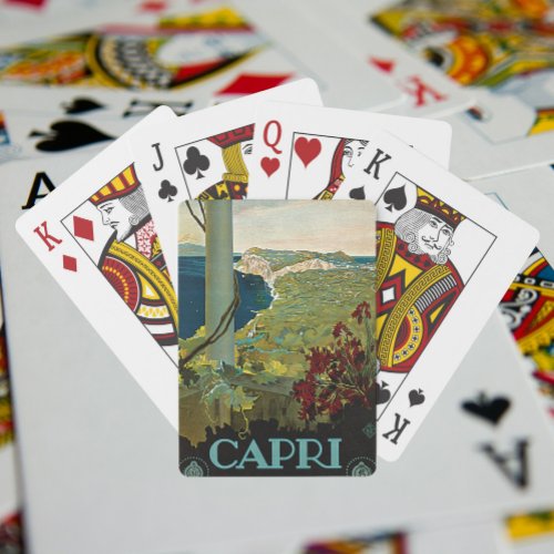 Vintage Travel Isle of Capri Italy Italia Coast Poker Cards