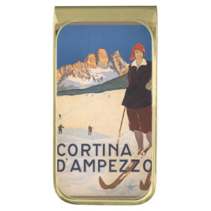 Vintage Travel Italian Alps Italy money clip