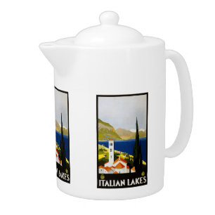 Vintage Travel Italian Lakes Italy teapot