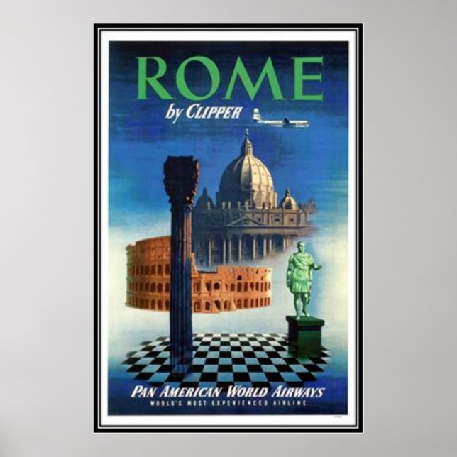 Vintage travel Italy, Rome - Poster (Front)
