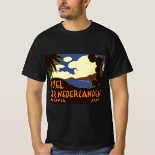 Vintage Travel Jakarta Indonesia Hotel Nederlanden T-Shirt