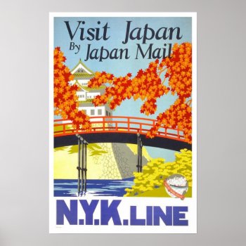 Vintage Travel Japan Poster by ContinentalToursist at Zazzle