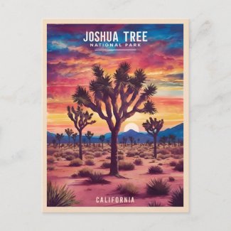 Vintage Travel Joshua Tree National Park Retro