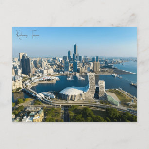 Vintage travel Kaohsiung Taiwan asia city retro Postcard