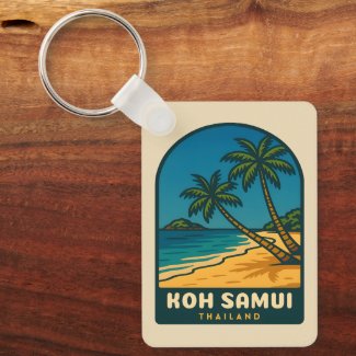 Vintage Travel Koh Samui Thailand Retro Beach
