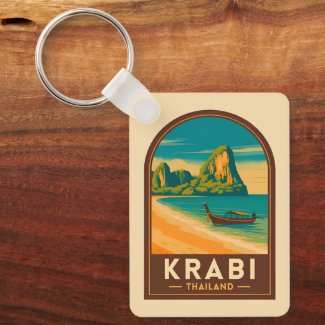 Vintage Travel Krabi Thailand Railay Beach Retro