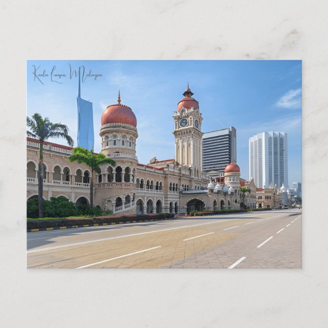 vintage travel Kuala Lumpur Malaysia Skyscraper   Postcard (Front)