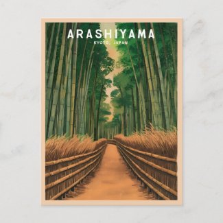 Vintage Travel Kyoto Arashiyama Bamboo Forest 