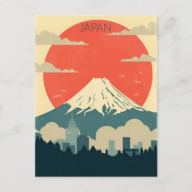 vintage travel Kyoto Japan Temple Photograph Postcard (Front)