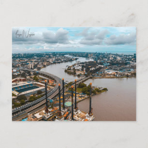 vintage travel Lagos Nigeria city retro Postcard