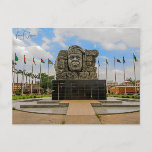 vintage travel Lagos Nigeria city retro Postcard