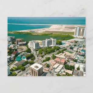 vintage travel Lagos Nigeria city retro Postcard