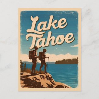Vintage Travel Lake Tahoe California Retro Scenic