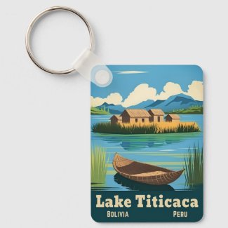 Vintage Travel Lake Titicaca South America Scenic