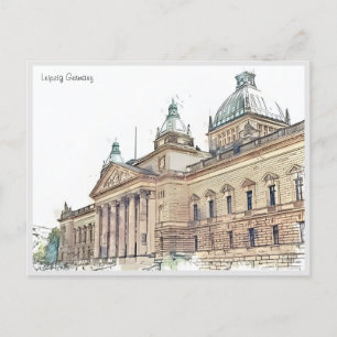 Vintage travel Leipzig Germany Old of the past Pos Postcard