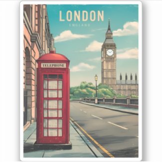 Vintage Travel London Big Ben England Retro Scenic