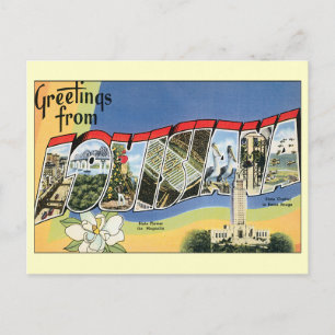 Vintage Travel, Louisiana, Change of Address Announcement Postcard