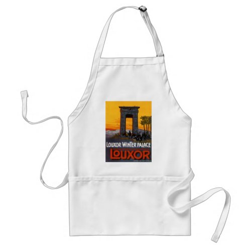 Vintage Travel Louxor Winter Palace Egypt Africa Adult Apron