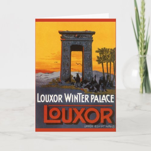 Vintage Travel Louxor Winter Palace Egypt Africa Card