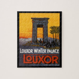 Vintage Travel, Louxor Winter Palace, Egypt Africa Jigsaw Puzzle