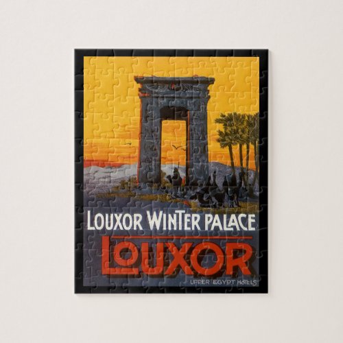 Vintage Travel Louxor Winter Palace Egypt Africa Jigsaw Puzzle